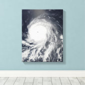 Toile Vue satellite de l'ouragan Celia (Insitu (Plancher de Bois))