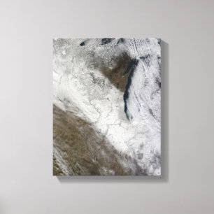 Toile Vue satellite de neige et de froid