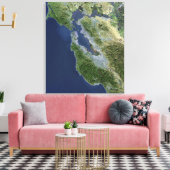 Toile Vue satellite de San Francisco, Californie (Insitu(Salon))