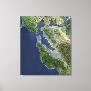 Toile Vue satellite de San Francisco, la Californie