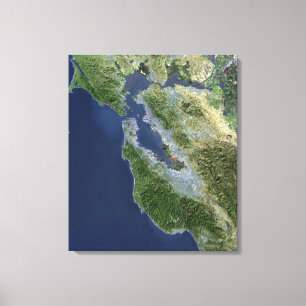 Toile Vue satellite de San Francisco, la Californie