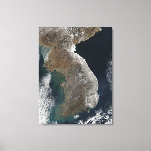 Toile Vue satellite des chutes de neige