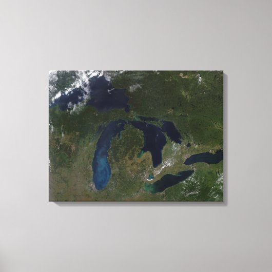 Toile Vue satellite des Grands Lacs (Recto)