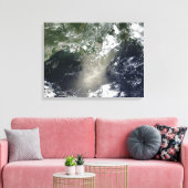 Toile Vue satellite des stries et rubans d'huile (Insitu(Salon))