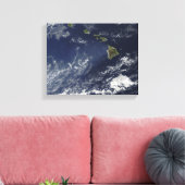 Toile Vue satellite du brouillard volcanique (Insitu(Salon))