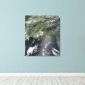 Toile Vue satellite du golfe du Mexique 2 (Insitu (Plancher de Bois))