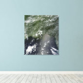 Toile Vue satellite du golfe du Mexique 2 (Insitu (Plancher de Bois))