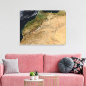 Toile Vue satellite du Maroc (Insitu(Salon))