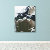 Toile Vue satellite du Nord-Ouest canadien (Insitu (Plancher de Bois))