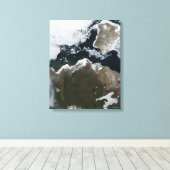 Toile Vue satellite du Nord-Ouest canadien (Insitu (Plancher de Bois))