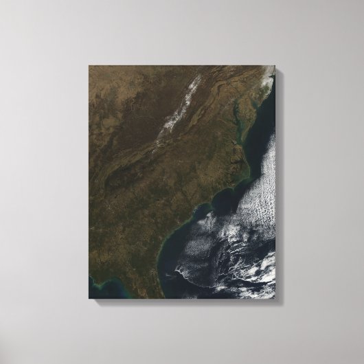 Toile Vue satellite du sud-est des États-Unis (Recto)
