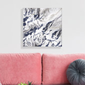 Toile Vue satellite d'un glacier himalayen (Insitu(Salon))