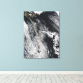 Toile Vue satellite d'un panache de cendre 2 (Insitu (Plancher de Bois))