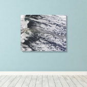 Toile Vue satellite d'un panache de cendres (Insitu (Plancher de Bois))