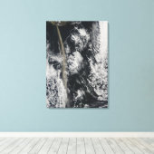 Toile Vue satellite d'un panache de cendres (Insitu (Plancher de Bois))