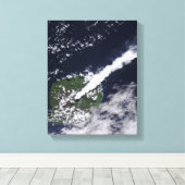 Toile Vue satellite d'un panache épais et riche en vapeu (Insitu (Plancher de Bois))