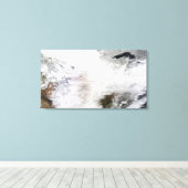 Toile Vue satellite d'une énorme tempête d'hiver au-dess (Insitu (Plancher de Bois))