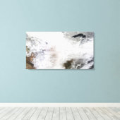 Toile Vue satellite d'une énorme tempête d'hiver au-dess (Insitu (Plancher de Bois))