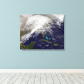 Toile Vue satellite d'une tempête d'hiver massive (Insitu (Plancher de Bois))