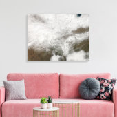 Toile Vue satellite d'une tempête hivernale sévère (Insitu(Salon))