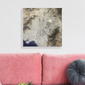 Toile Vue satellite en couleur sur le centre d'Athènes (Insitu(Salon))