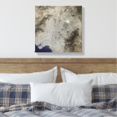 Toile Vue satellite en couleur sur le centre d'Athènes (Insitu(Chambre))