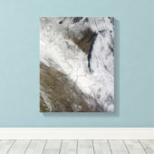 Toile Vue satellite sur la neige et le froid (Insitu (Plancher de Bois))