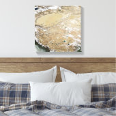 Toile Vue satellite sur le plateau tibétain (Insitu(Chambre))