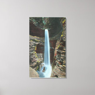 Toile Vue spectaculaire de la cascade de la caverne