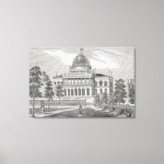 Toile Vue sud de la State House à Boston (Recto)