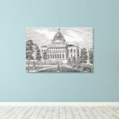 Toile Vue sud de la State House à Boston (Insitu (Plancher de Bois))