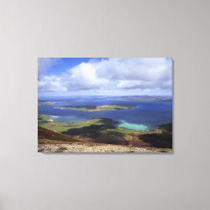 Toile Vue supérieure : continent de bruit, graemsay et