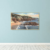 Toile Vue sur Arch Beach avec maisons (Insitu (Plancher de Bois))