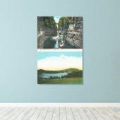 Toile Vue sur Ausable Chasm et le lac Saranac (Insitu (Plancher de Bois))