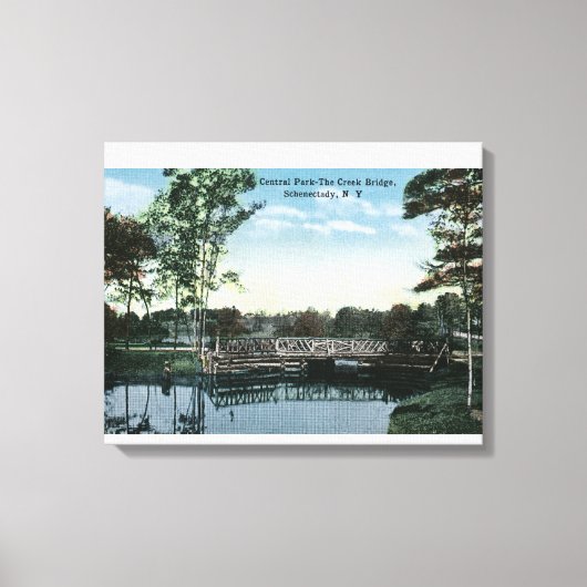Toile Vue sur Central Park Creek Bridge (Recto)
