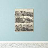 Toile Vue sur Kansas City, Kansas (Insitu (Plancher de Bois))