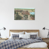 Toile Vue sur la gorge de Columbia River - Vue sur les h (Insitu(Chambre))