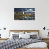 Toile Vue sur la lune du phare Portland Head (Insitu(Chambre))