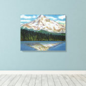 Toile Vue sur la montagne du lac perdu (Insitu (Plancher de Bois))