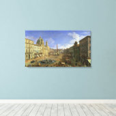 Toile Vue sur la Piazza Navona, Rome (Insitu (Plancher de Bois))