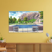 Toile Vue sur la piscine municipale de Rock Rimmon (Insitu(Salon))