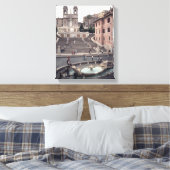 Toile Vue sur la Place d'Espagne ou Scalinata (Insitu(Chambre))
