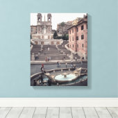 Toile Vue sur la Place d'Espagne ou Scalinata (Insitu (Plancher de Bois))