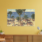 Toile Vue sur la plage d'Avalon avec bains de soleil (Insitu(Salon))