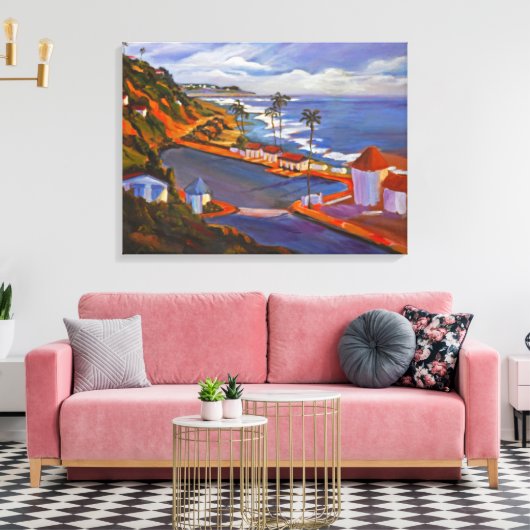 Toile Vue sur la plage de Crystal Cove (Insitu(Salon))