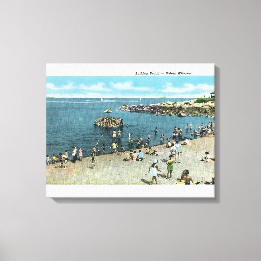 Toile Vue sur la plage de Salem Willows (Recto)