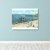 Toile Vue sur la plage de Salem Willows (Insitu (Plancher de Bois))