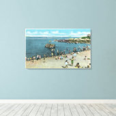 Toile Vue sur la plage de Salem Willows (Insitu (Plancher de Bois))