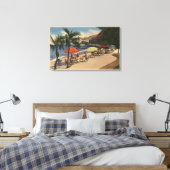 Toile Vue sur la plage en face de l'hôtel St. Catherine (Insitu(Chambre))