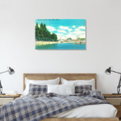 Toile Vue sur la plage et la jetée de la ville (Insitu(Chambre))